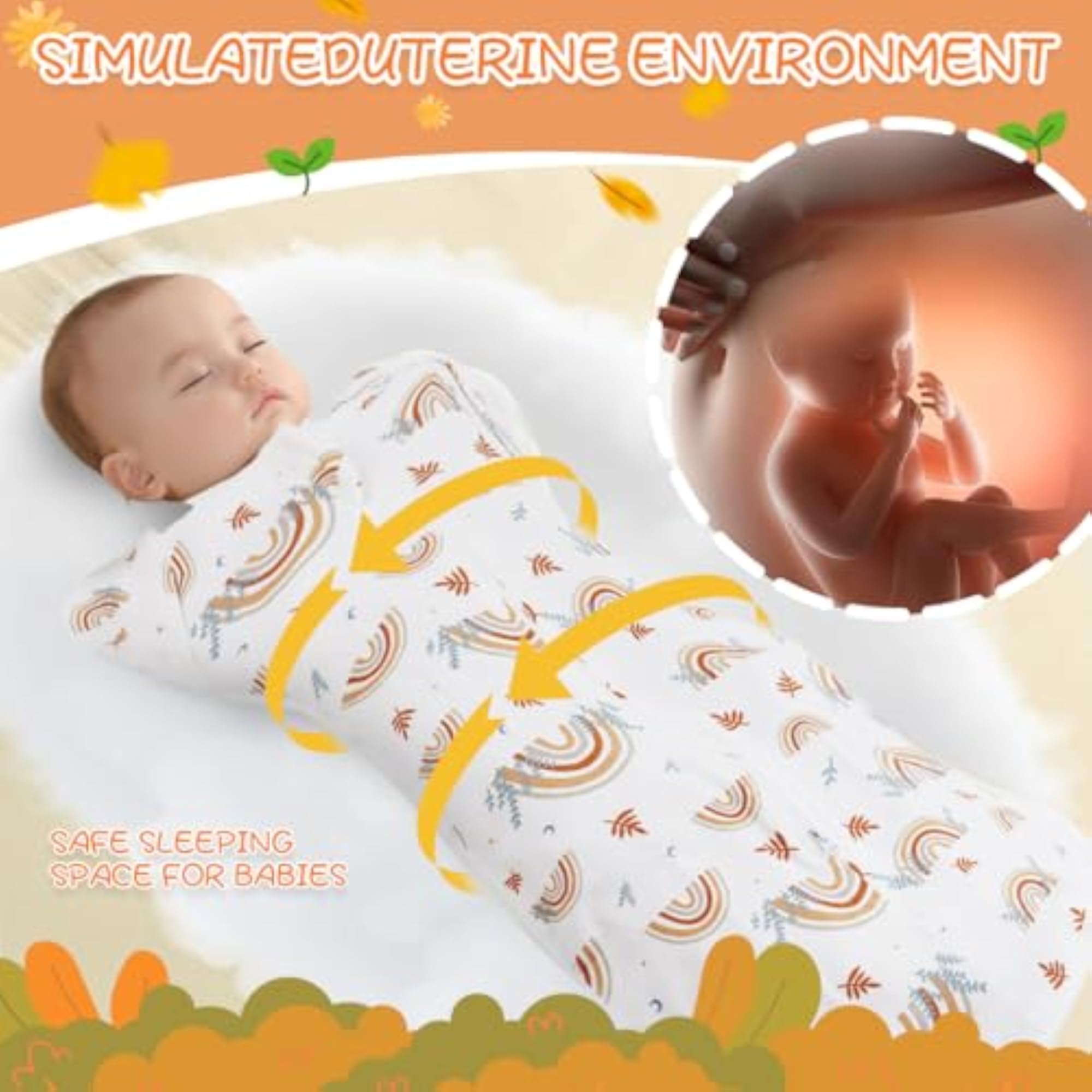 Baby Swaddle Wrap for Newborns, 100% Cotton